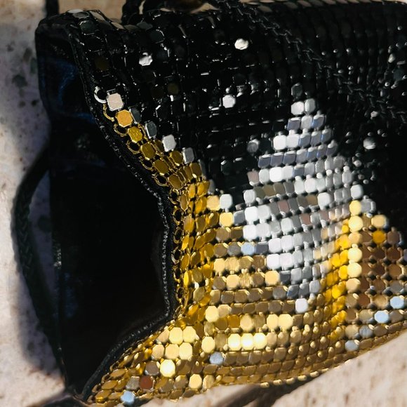 Handmade Vintage Black and Gold Purse - Picture 4 of 4